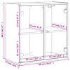 vidaXL Nástěnná skříňka se skleněnými dvířky dub sonoma 68x37x68,5 cm