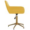 vidaXL Otočn&eacute; j&iacute;deln&iacute; židle 4 ks žlut&eacute; samet