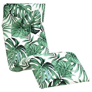 vidaXL Skl&aacute;dac&iacute; leh&aacute;tko, vzorem listů, 175x54x8,5 cm, oxfordsk&aacute; l&aacute;tka