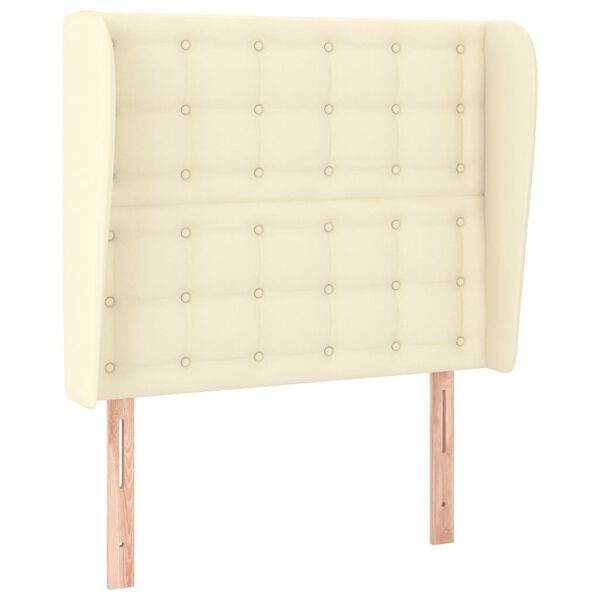 vidaXL Čelo postele typu u&scaron;&aacute;k kr&eacute;mov&eacute; 103 x 23 x 118/128 cm uměl&aacute; kůže