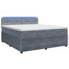 vidaXL Postel boxspring s matrac&iacute; s čelo Tmavě &scaron;ed&aacute; 140 x 200 cm Samet