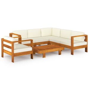 vidaXL 7d&iacute;ln&aacute; zahradn&iacute; sedac&iacute; souprava s pol&scaron;t&aacute;ři 100 x 60 cm ak&aacute;ciov&eacute; dřevo