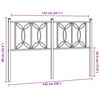vidaXL Kovov&eacute; čelo postele čern&eacute; 135 cm