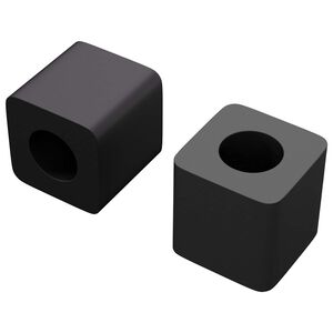 vidaXL Drž&aacute;k z&aacute;suvky 2 ks Čern&aacute; 15 x 15 x 15mm PP kopolymer