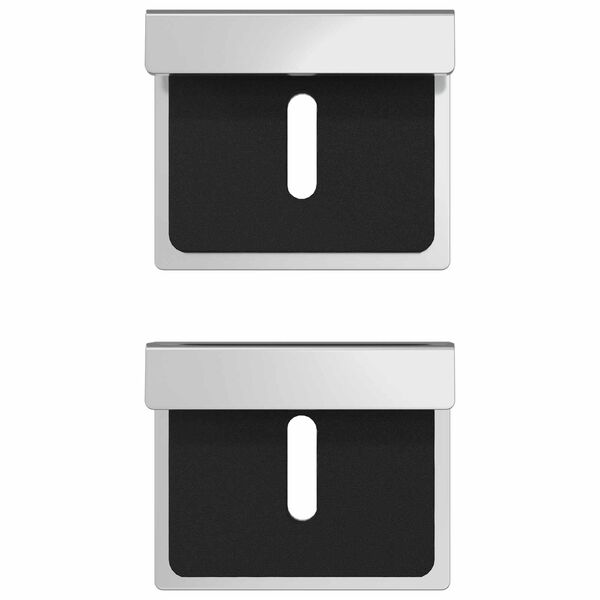 vidaXL Drž&aacute;k na zrcadlo 12 pcs Niklov&aacute; 35 x 30 x 8,3 mm Ocel