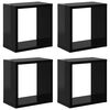vidaXL N&aacute;stěnn&eacute; police kostky 4 ks čern&eacute; s vysok&yacute;m leskem 26x15x26 cm