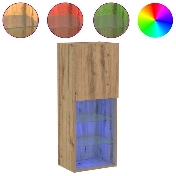 vidaXL Sestava TV skř&iacute;něk N&aacute;stěnn&yacute; Artisanov&yacute; dub 40,5 x 30 x 102 cm