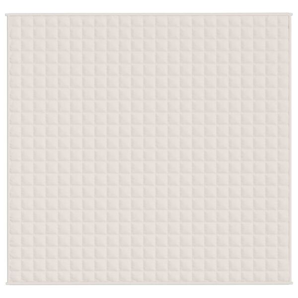 vidaXL Z&aacute;těžov&aacute; deka světle kr&eacute;mov&aacute; 220 x 230 cm 15 kg textil