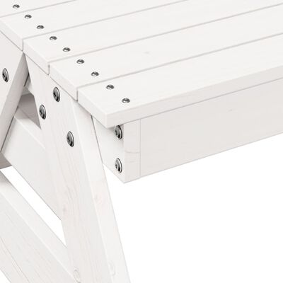 vidaXL Piknikový stůl pro děti bílý 88x97x52 cm masivní borové dřevo
