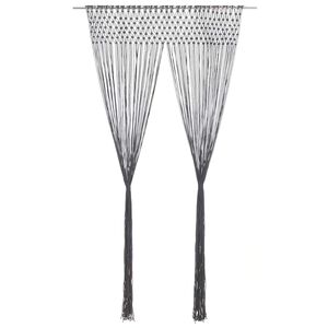vidaXL Macram&eacute; z&aacute;věs antracitov&yacute; 140 x 240 cm bavlna