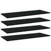 vidaXL Př&iacute;davn&eacute; police 4 ks čern&eacute; 100 x 40 x 1,5 cm dřevotř&iacute;ska