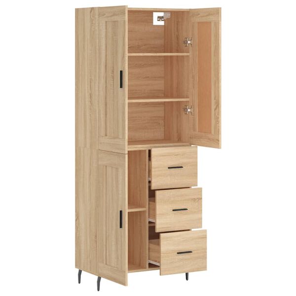 vidaXL Skř&iacute;ň highboard dub sonoma 69,5 x 34 x 180 cm kompozitn&iacute; dřevo
