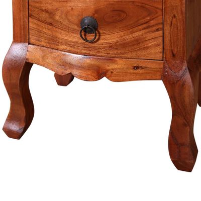 vidaXL Noční stolek se zásuvkami, masivní akáciové dřevo