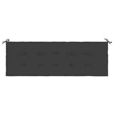 vidaXL Poduška na zahradní lavici černá 150x50x3 cm oxfordská látka
