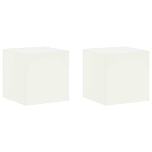 vidaXL Stojan na rostliny 2 pcs B&iacute;l&aacute; 40 x 40 x 40 cm Ocel