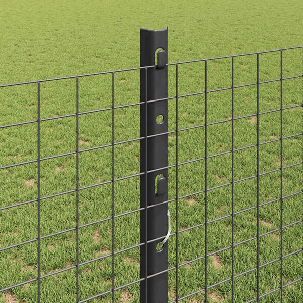 vidaXL Plot s sloupkem &Scaron;ed&aacute; 1,2 x 50 m Ocel a PVC