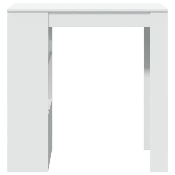 vidaXL Barový stůl s regály bílý 102 x 50 x 103,5 cm kompozitní dřevo