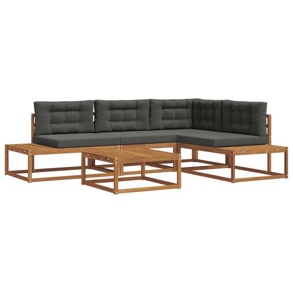 vidaXL Venkovn&iacute; pohovkov&aacute; souprava 5 Kus Přirozen&aacute; a Anthracitov&aacute;