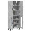 vidaXL Skř&iacute;ň highboard betonově &scaron;ed&aacute; 69,5x34x180 cm kompozitn&iacute; dřevo