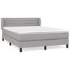 vidaXL Box spring postel s matrac&iacute; světle &scaron;ed&aacute; 140 x 200 cm textil
