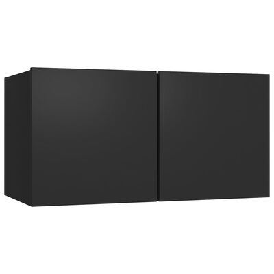 vidaXL 8dílný set TV skříněk černý dřevotříska