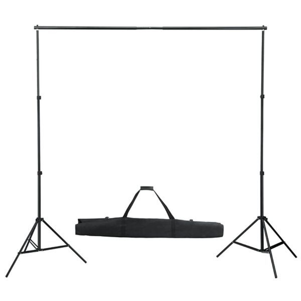 vidaXL Foto studio set s osvětlen&iacute;m, fotopozad&iacute;m a reflektorem