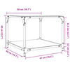 vidaXL Konferenčn&iacute; stolek čern&aacute; skleněn&aacute; deska 50 x 50 x 40 cm ocel