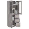vidaXL Skř&iacute;ň highboard &scaron;ed&aacute; sonoma 69,5 x 34 x 180 cm kompozitn&iacute; dřevo