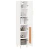 vidaXL Skř&iacute;ň highboard b&iacute;l&aacute; 34,5 x 34 x 180 cm kompozitn&iacute; dřevo