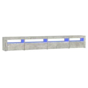 vidaXL TV skř&iacute;ňka s LED osvětlen&iacute;m betonově &scaron;ed&aacute; 270 x 35 x 40 cm