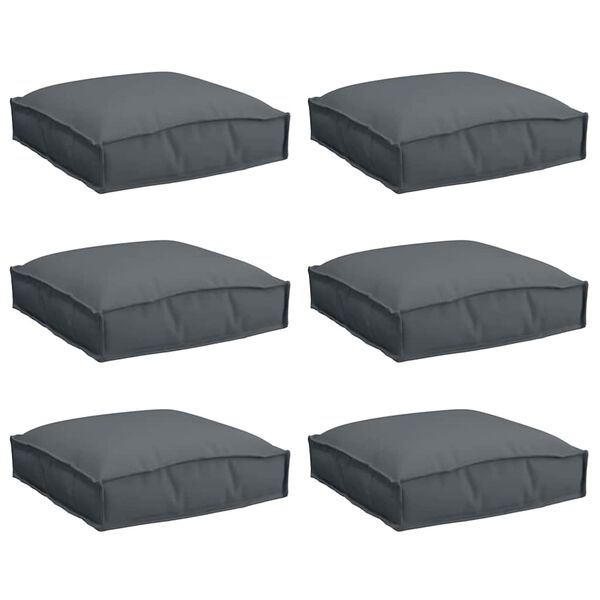 vidaXL Pol&scaron;t&aacute;ř 6 pcs Antracit 40 x 40 x 8 cm Oxford l&aacute;tka