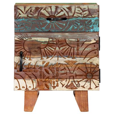 vidaXL Ručně vyřezávaný noční stolek 40 x 30 x 50 cm recyklované dřevo