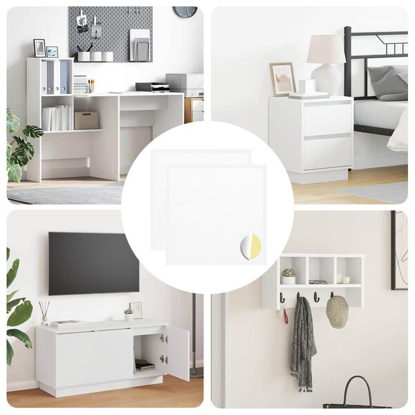 vidaXL Samolepka 2 pcs B&iacute;l&aacute; &Oslash; 20 x 0,5 mm Pap&iacute;r