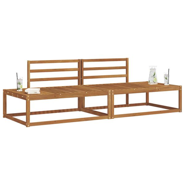 vidaXL Venkovn&iacute; pohovkov&aacute; souprava 2 Kus Př&iacute;rodn&iacute; 230,5 x 83 x 73 cm