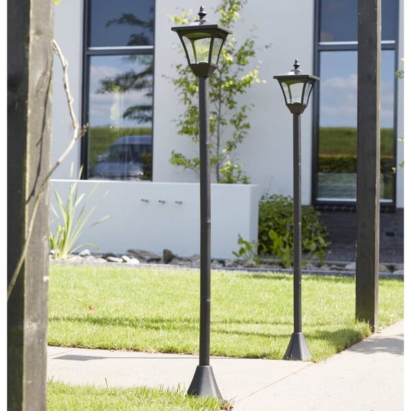 Luxform Sol&aacute;rn&iacute; zahradn&iacute; vysok&aacute; LED lampa Casablanca čern&aacute; 31159