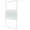 vidaXL Sprchov&aacute; z&aacute;stěna walk-in b&iacute;l&aacute; 115 x 195 cm čir&eacute; ESG sklo