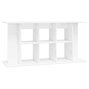 vidaXL Stojan na akv&aacute;rium leskl&yacute; b&iacute;l&yacute; 120x40x60 cm kompozitn&iacute; dřevo
