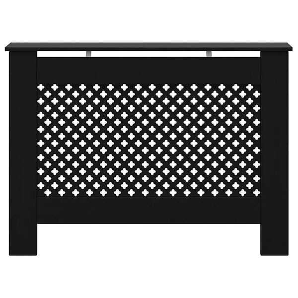 vidaXL Kryt na radi&aacute;tor čern&yacute; 112 x 19 x 81,5 cm MDF