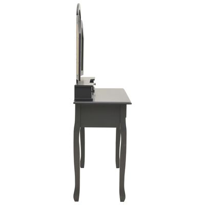 vidaXL Toaletní stolek se stoličkou šedý 100 x 40 x 146 cm pavlovnia