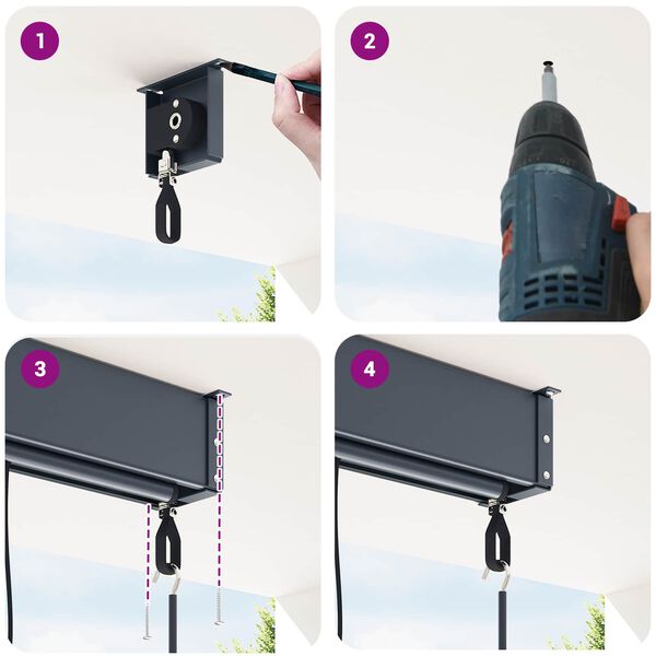 vidaXL Roleta se z&aacute;clonami Antracit 200 x 250 cm Textil a hlin&iacute;k