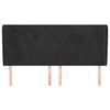 vidaXL Čelo postele typu u&scaron;&aacute;k čern&eacute; 163x23x118/128 cm samet