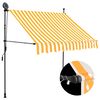 vidaXL Ručně zatahovac&iacute; mark&yacute;za s LED světlem 100 cm b&iacute;looranžov&aacute;
