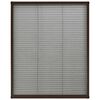 vidaXL Plisovan&aacute; okenn&iacute; s&iacute;ť proti hmyzu hlin&iacute;k hněd&aacute; 60 x 80 cm