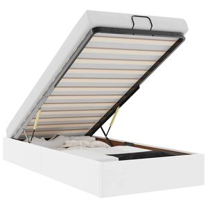 vidaXL Osmansk&yacute; r&aacute;m postele bez matrace b&iacute;l&yacute; 100x200 cm uměl&aacute; kůže