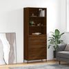 vidaXL Skříň highboard hnědý dub 69,5 x 34 x 180 cm kompozitní dřevo