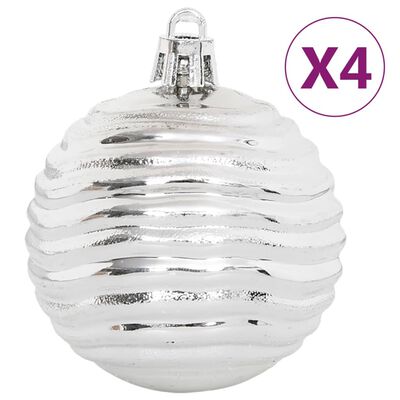 vidaXL 108dílná sada vánočních ozdob stříbrná a bílá