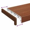 vidaXL Parapet okna Hněd&eacute; dřevo 120 x 25 x 4,5 cm PVC