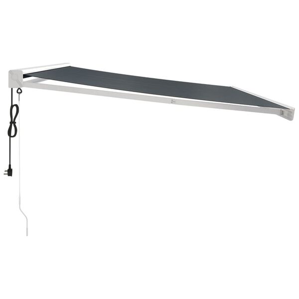 vidaXL Zatahovac&iacute; mark&yacute;za antracitov&aacute; 4 x 3 m textil a hlin&iacute;k