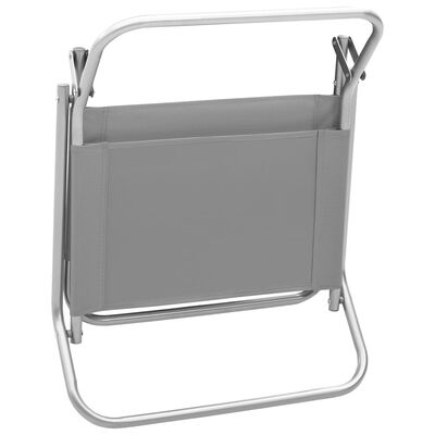 vidaXL Skládací plážové židle 2 ks šedé textil