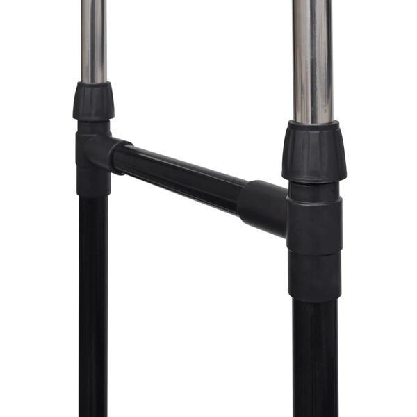 vidaXL Nastavitelný stojan na oblečení 4 kolečka 2 šatní tyče